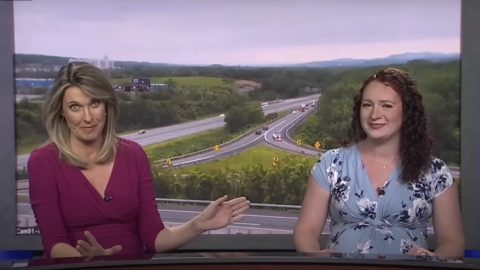 Elfolyt a magzatvize, de folytatta a műsorvezetést a kismama hírolvasó