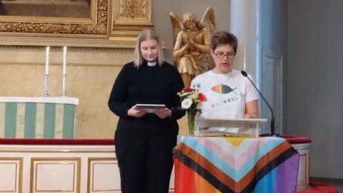 Magyarul imádkoztak a Helsinki Székesegyházban a Budapest Pride mellett kiállva
