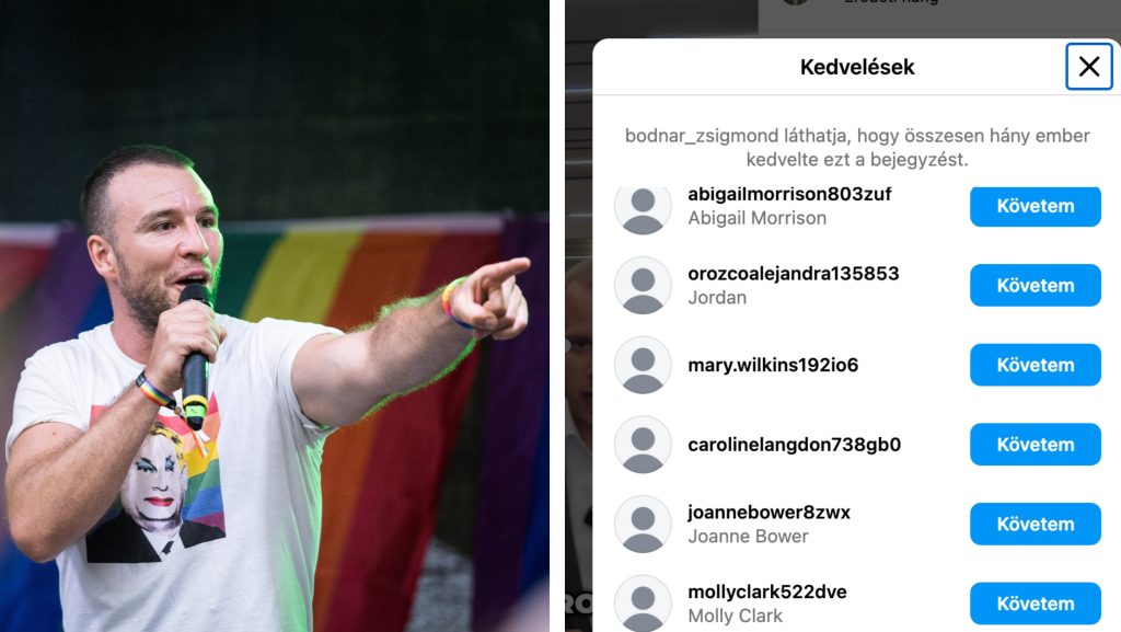 Különös nevű felhasználói fiókok dobálják a lájkokat Bodnár Zsigmond Molnár Áront kritizáló videójára