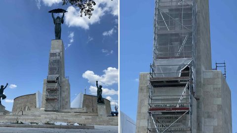 Úgy tűnik, hogy mégis kereszt került a Gellért-hegyi Szabadság-szobor talapzatára