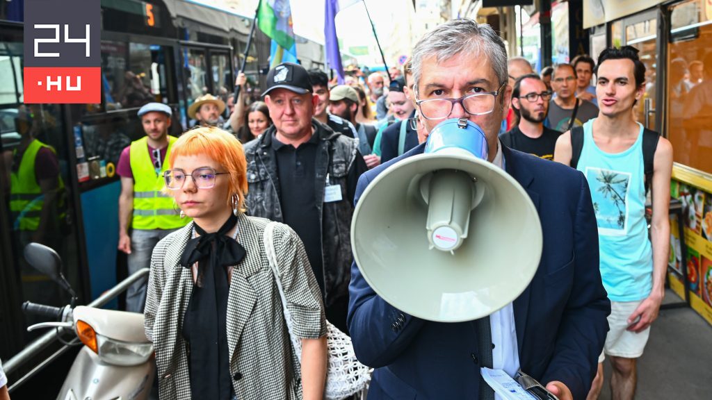 Újabb tüntetést tartott Hadházy Ákos, a Városháza elé vonultak