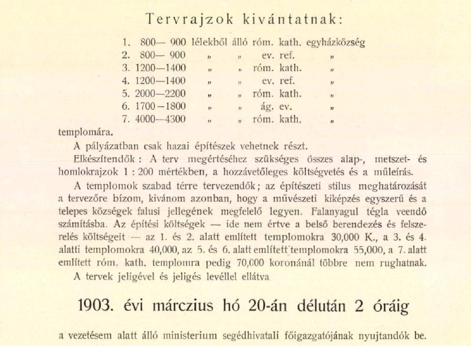 Típustervek adhatták volna a századforduló magyar templomait 1