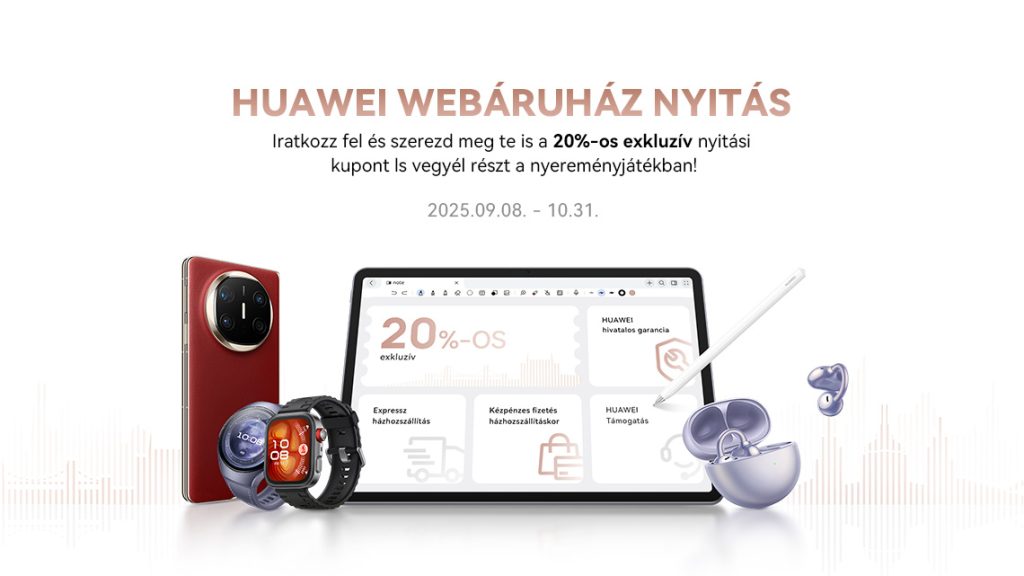 Megnyílt a Huawei hivatalos webshopja Magyarországon – az újonnan bemutatott a GT 6 széria