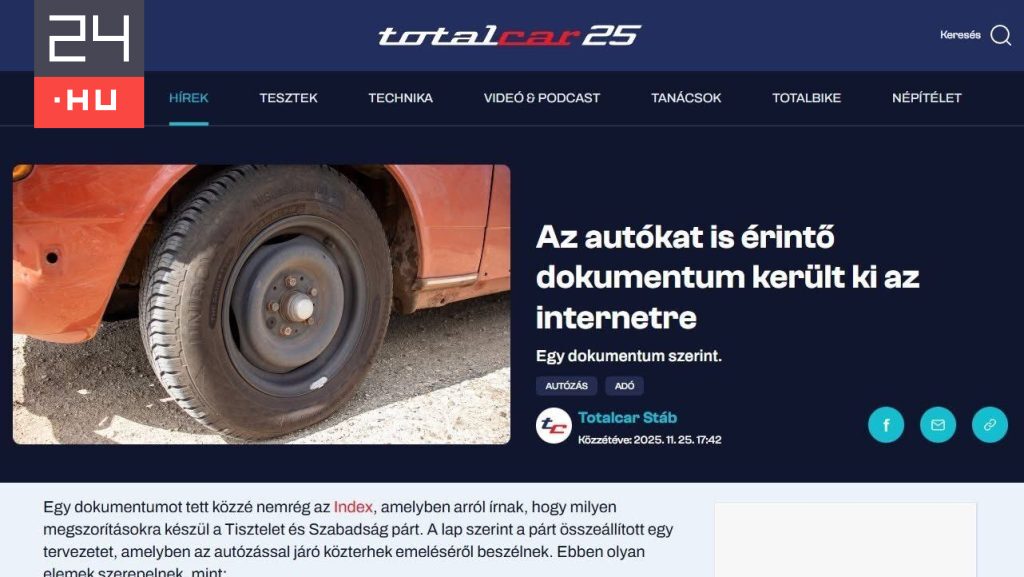 Reagált az Indamédia vezetője arra, hogy a Totalcar szerint őket is elérte a gusztustalan propaganda