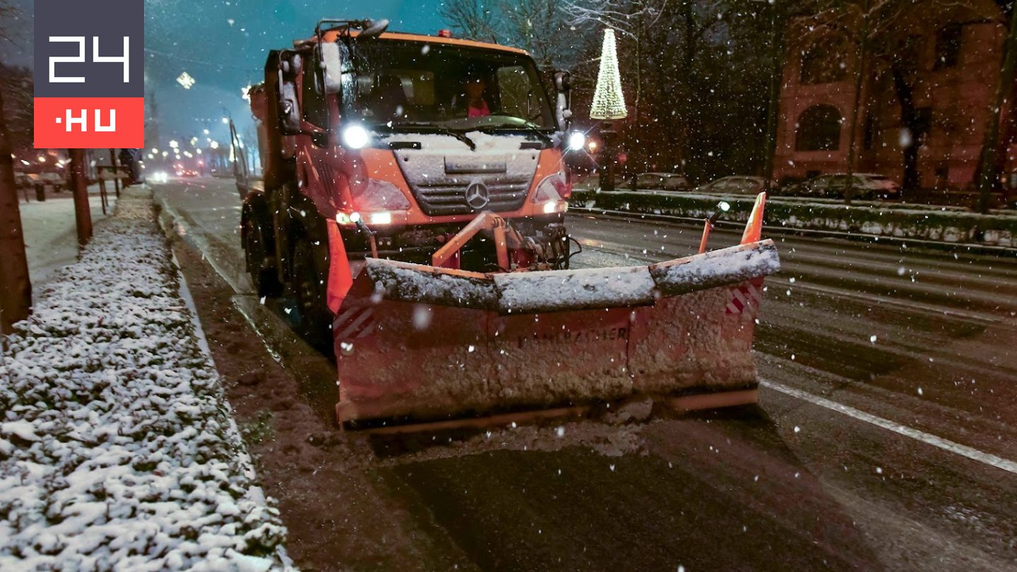Budapest: felkészülnek éjszakára a hókotrók