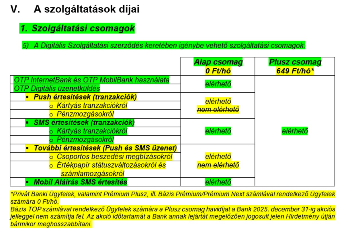 Az OTP új hirdetménye megerősíti, hogy tényleg nem lesznek fizetősek a telefonos értesítések 1