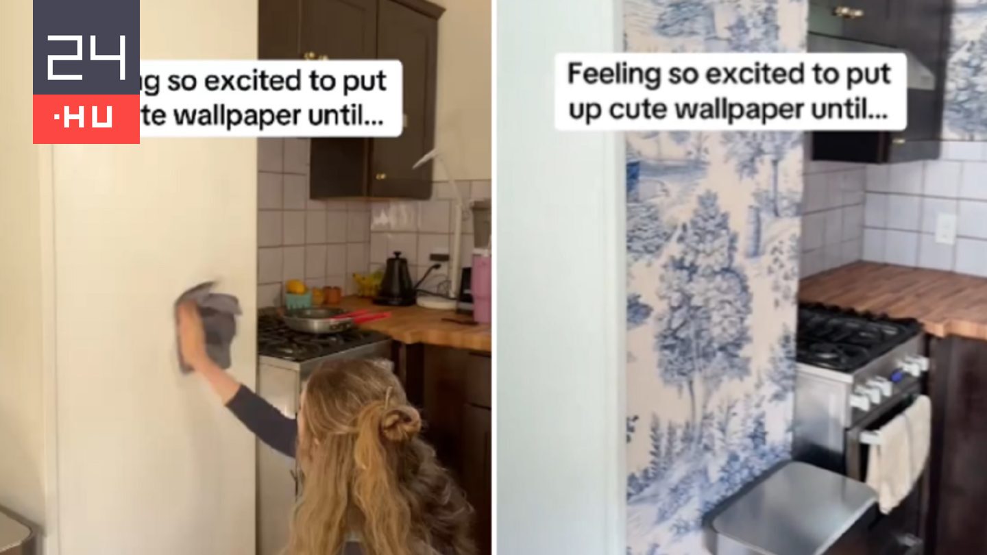 Felragasztotta a gyönyörűnek hitt tapétát a konyhában – aztán megnézte közelebbről