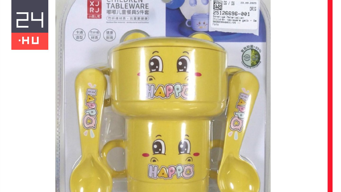 Az EU riasztási rendszerén érkezett jelzés: gyermek étkészletet hívnak vissza