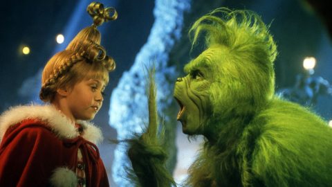 Taylor Momsen és Jim Carey A Grincs (2000) című filmben.