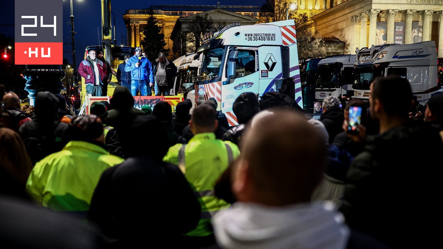 Az M3-astól a Hősök teréig – így nézett ki a kamionosok tüntetése