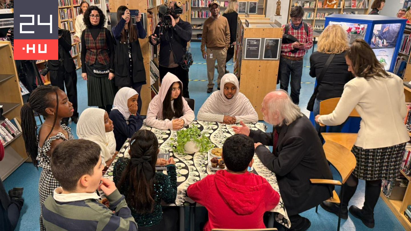 Stockholmi iskolába látogatott el Krasznahorkai László