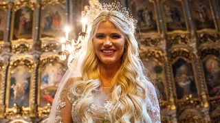 Vasvári Vivien az esküvőjén 2018-ban.