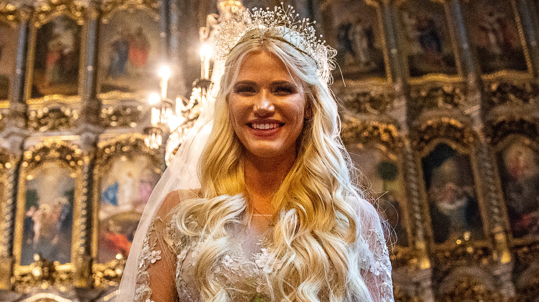 Vasvári Vivien az esküvőjén 2018-ban.