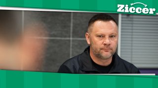 Dárdai Pál a sajtótájékoztatón, amin bemutatták, mint az Újpest új sportigazgatója.