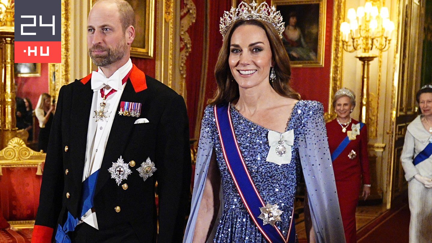 Katalin hercegné különleges tiarában bankettezett