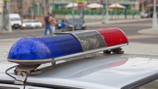 Rendőrautó Moszkvában