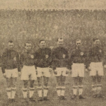 A Honvéd ezzel a tizeneggyel harcolta ki a Textiles elleni győzelmet és szerezte meg a bajnoki címet. Balról jobbra: Puskás, Grosíts, Babolcsay, Horváth. Bányai, Városi, Rákóczi, Patyi, Bozsik, Budai II, Kocsis.