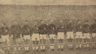 A Honvéd ezzel a tizeneggyel harcolta ki a Textiles elleni győzelmet és szerezte meg a bajnoki címet. Balról jobbra: Puskás, Grosíts, Babolcsay, Horváth. Bányai, Városi, Rákóczi, Patyi, Bozsik, Budai II, Kocsis.