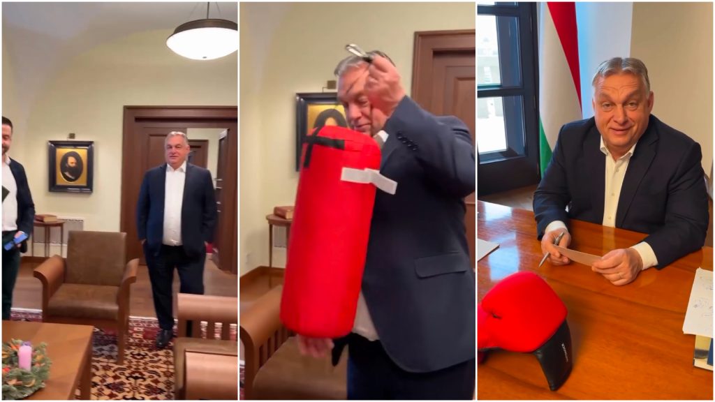 Orbán Viktor bokszkesztyűt és bokszzsákot küldött egy vácrátóti fiúnak