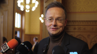 Szijjártó Péter a külügyi bizottság ülése után