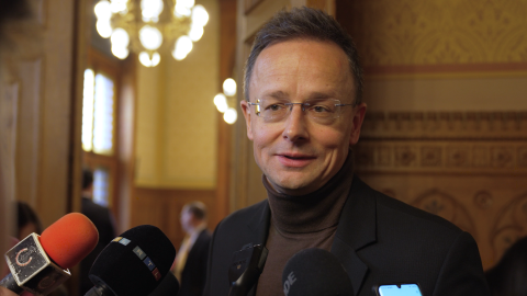 Szijjártó Péter a külügyi bizottság ülése után