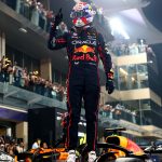 A pole-t megszerző Max Verstappen az Abu-Dzabi Nagydíjon.