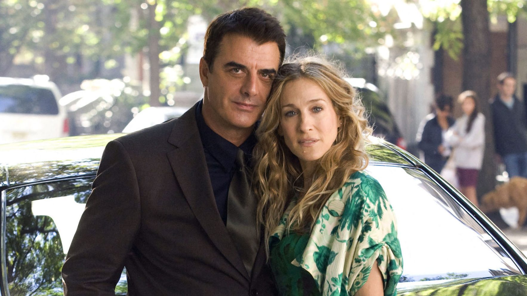 Chris Noth és Sarah Jessica Parker a Szex és New York filmben.