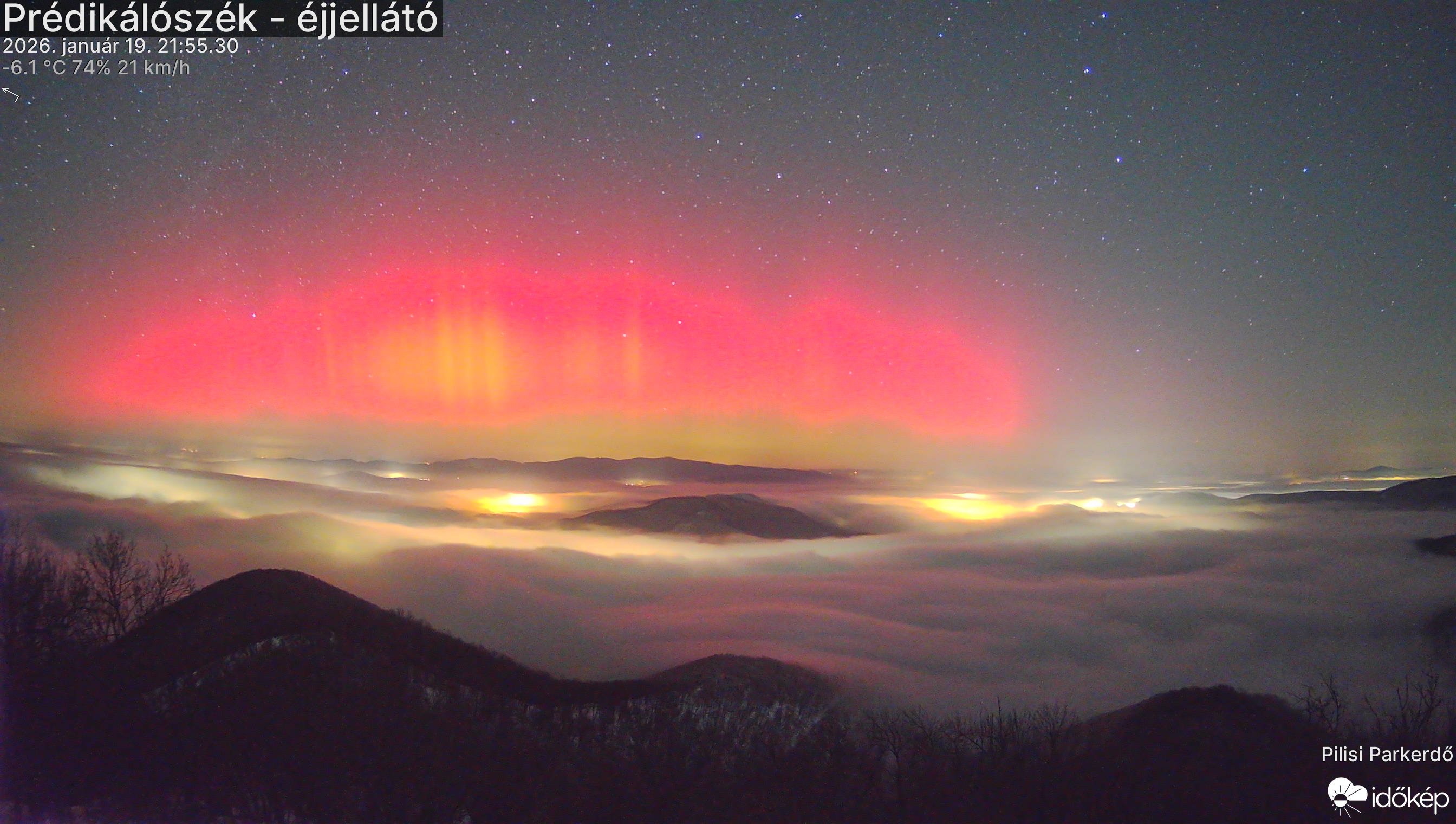aurora borealis, sarki fény, fotó, magyarország