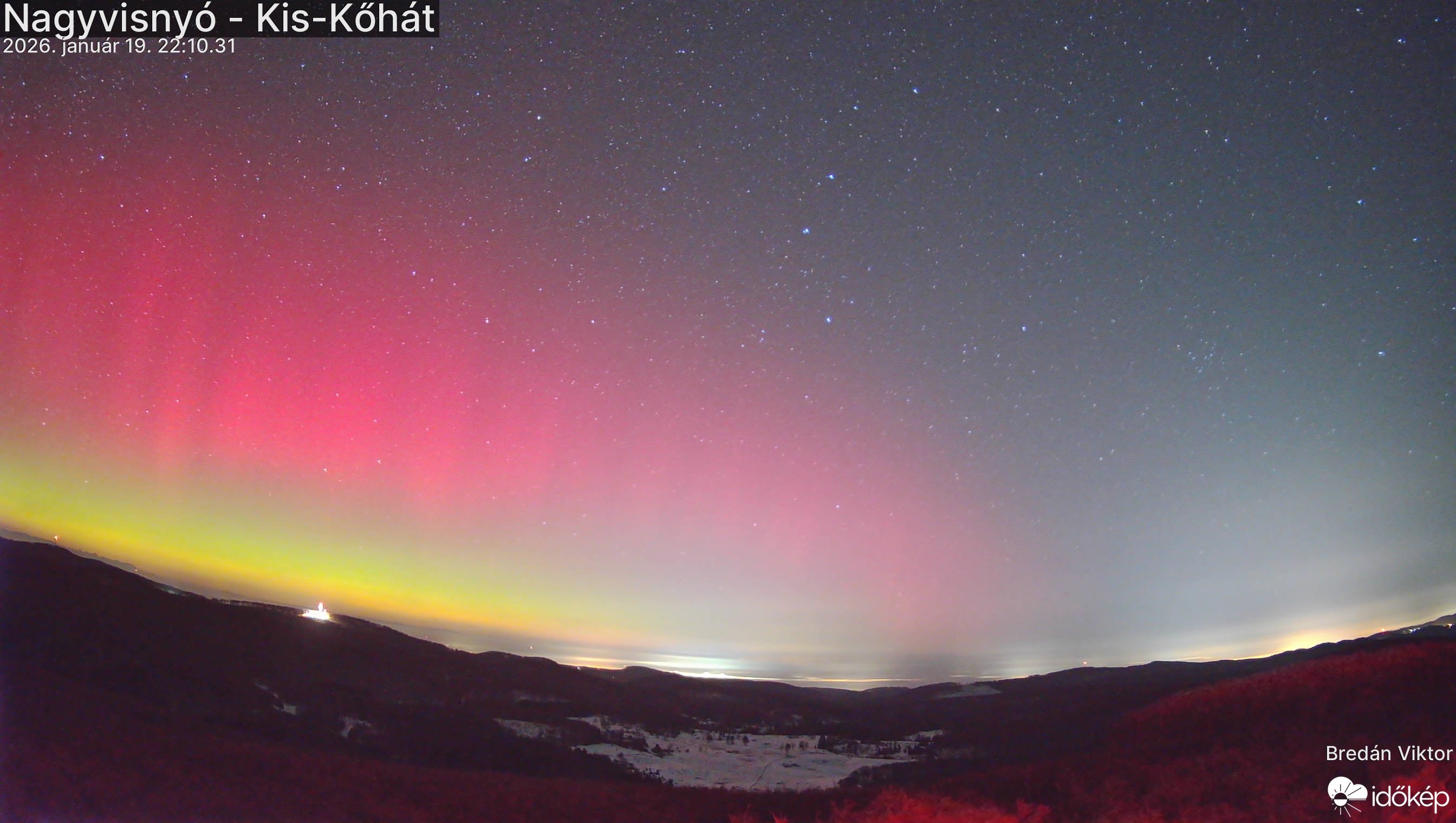 aurora borealis, sarki fény, fotó, magyarország