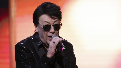 Fenyõ Miklós énekel az M4 Sport-Az Év Sportolója Gálán a Magyar Állami Operaházban 2025. január 13-án.