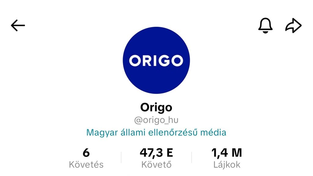 Figyelmeztet a TikTok, hogy a Mandiner, az Origo, a Magyar Nemzet és sok más lap állami ellenőrzésű média