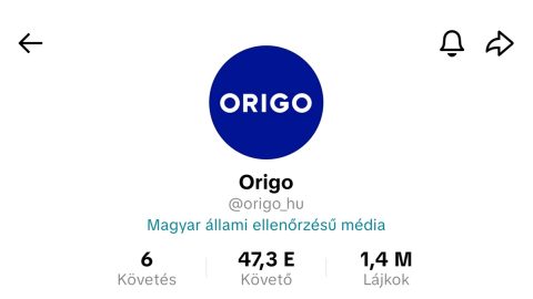 állami ellenőrzésú média tiktok origo