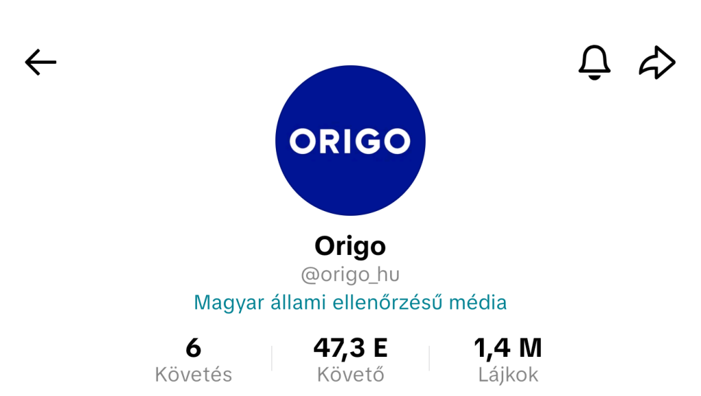 Figyelmeztet a TikTok, hogy a Mandiner, az Origo, a Magyar Nemzet és sok más lap állami ellenőrzésű média