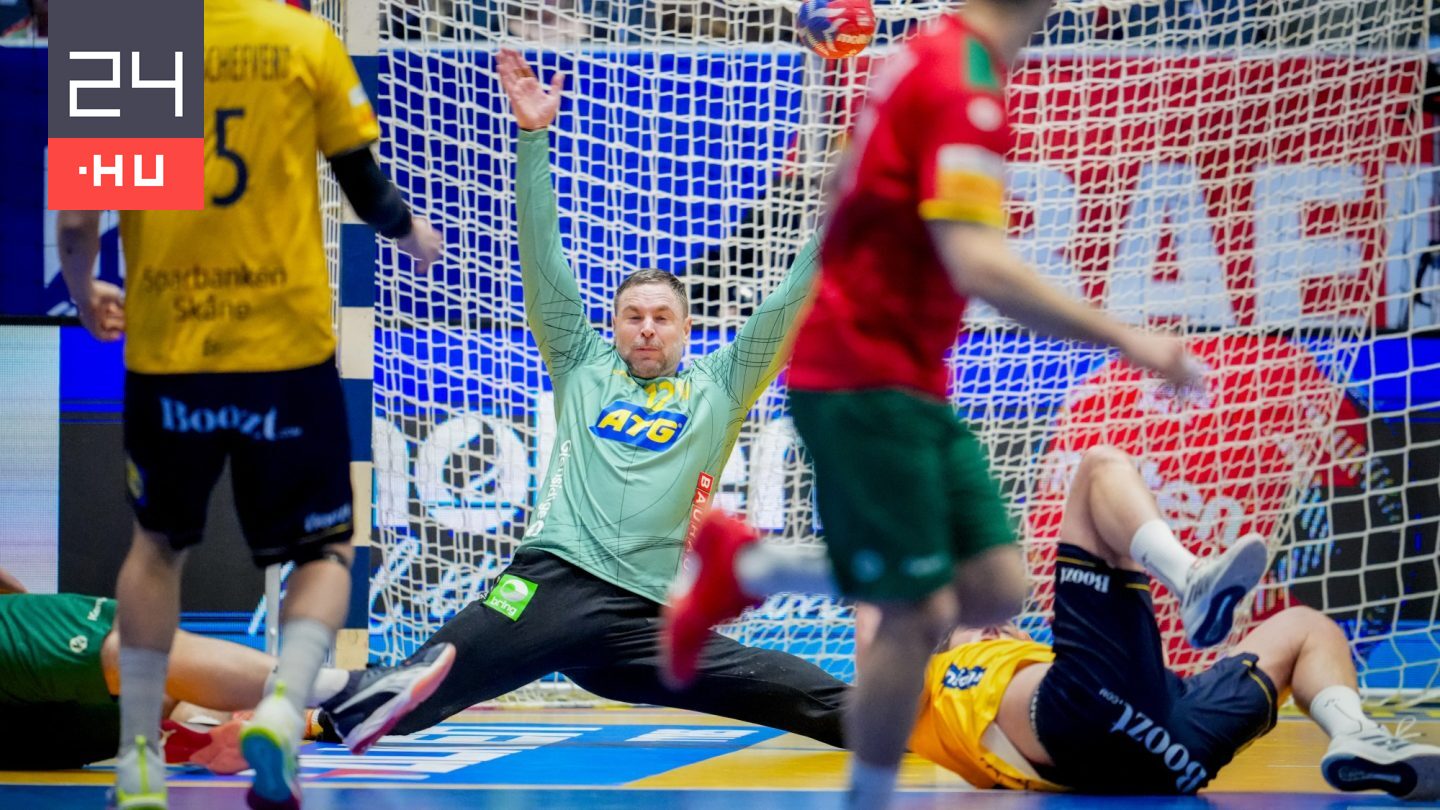 Kézilabda-Eb: fejbe dobták a felkészülési meccsen, bevérzett a szeme a klasszis kapusnak