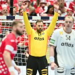 Andreas Wolff, a német kézilabda-válogatott kapusa a horvátok elleni Európa-bajnoki elődöntőben.