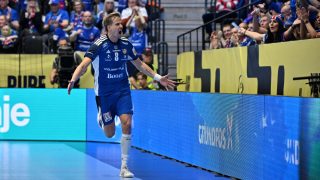 Bjarki Már Elísson, az izlandi válogatott és a Veszprém kézilabdázója.