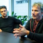 Lovász László és Bochkor Gábor a Retro Rádió stúdiójában.