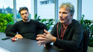 Lovász László és Bochkor Gábor a Retro Rádió stúdiójában.