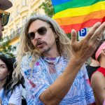 Steiner Kristóf a jubileumi 30. Budapest Pride felvonuláson, 2025. június 28-án.