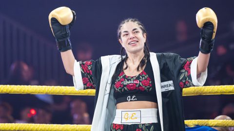 Gáspár Evelin Sztárbox Szuperdöntő 2025. november 2-án a Riz Levente Sportközpontban.