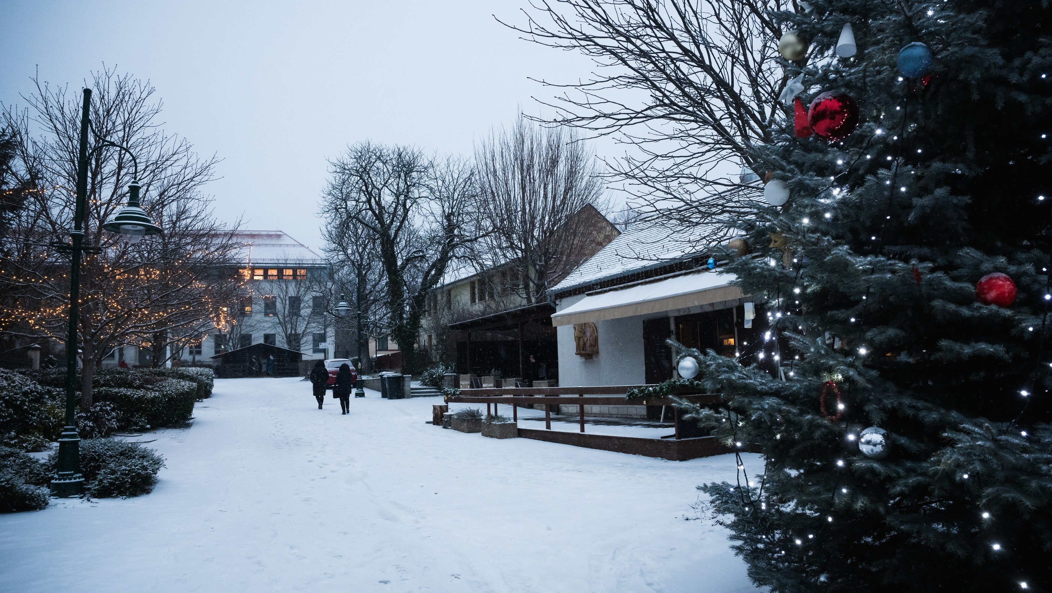 időjárás, havazás, hó, budaörs