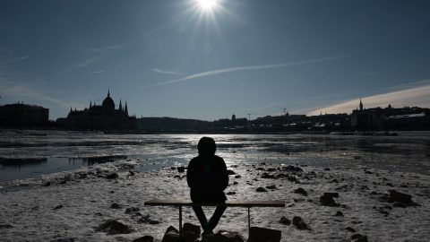 Jégzajlás a Dunán