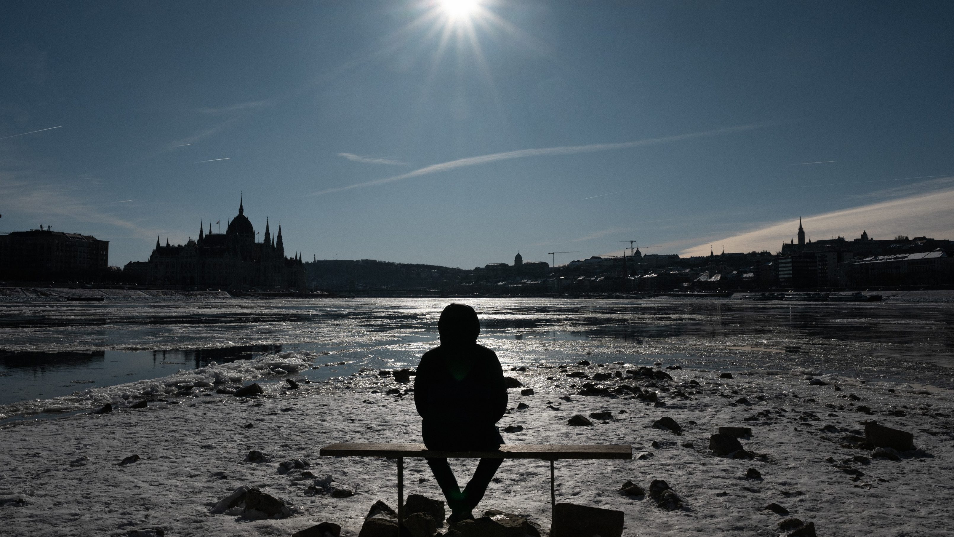 Jégzajlás a Dunán