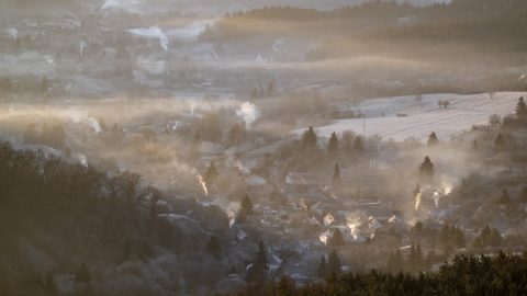 köd Salgótarján felett