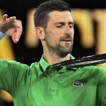 MELBOURNE, AUSTRALIA - JANUARY 24: Novak Djokovic (SRB) reaction after winning a tie break in the third set against Botic van de Zandschulp (NED) (not seen) during round 3 at the Australian Open grand slam tennis tournament at Melbourne Park in Melbourne, Australia on January 24, 2026 Mark Avellino / Anadolu