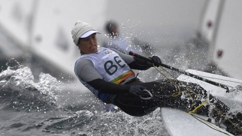 vitorlázás, szívbetegség Belgium's Evi van Acker competes in the Laser Radial Women sailing class on Marina da Gloria in Rio de Janerio during the Rio 2016 Olympic Games on August 10, 2016.