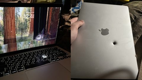 apple macbook, orosz-ukrán háború front, lövés, találat.