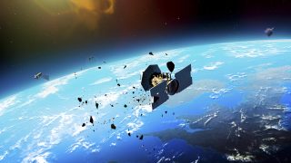 Föld körül keringő űrszemét.