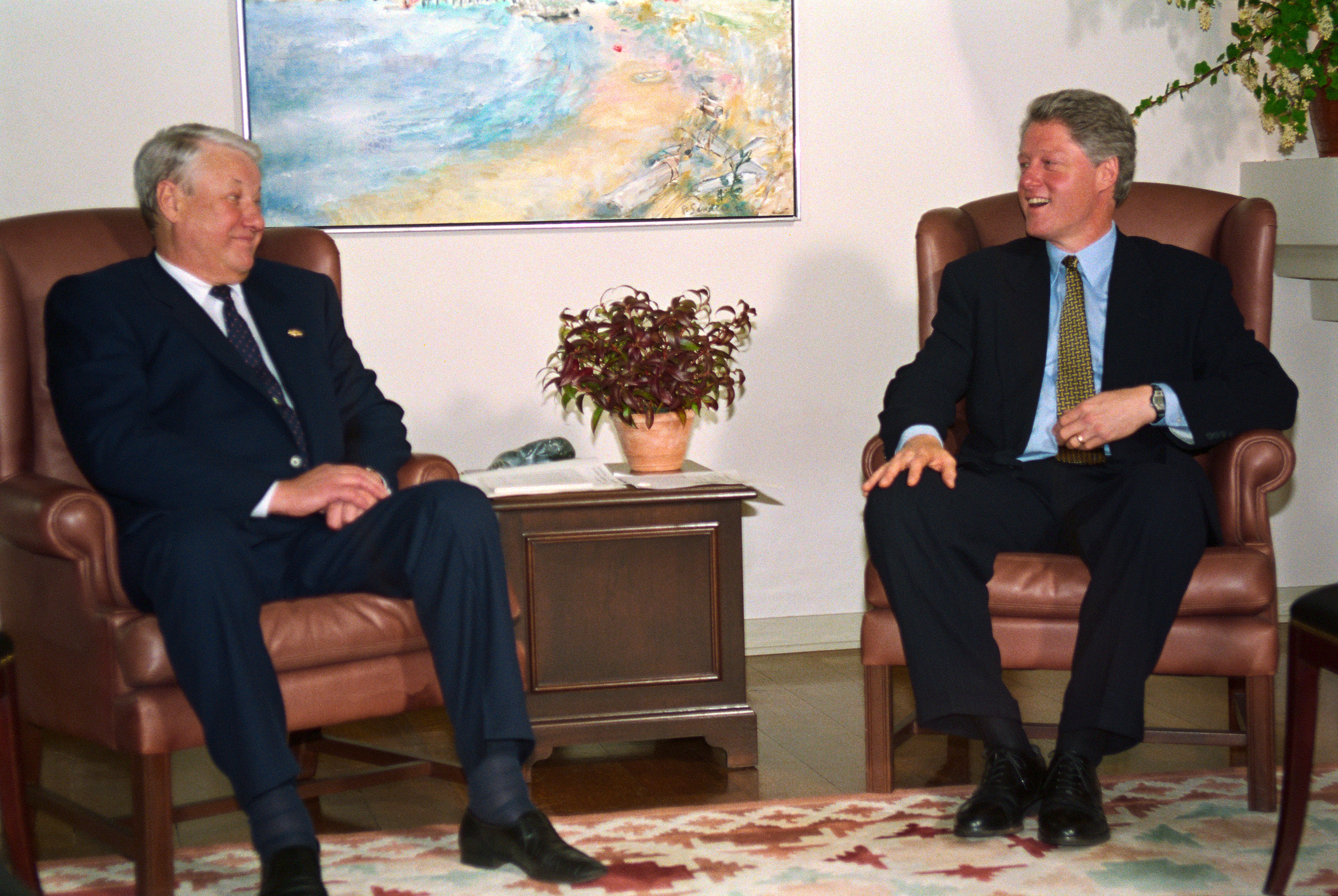 1995-ben perceken múlt a harmadik világháború kitörése 1 Boris Jelcin és Bill Clinton