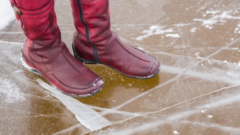 jég, csizma, repedés